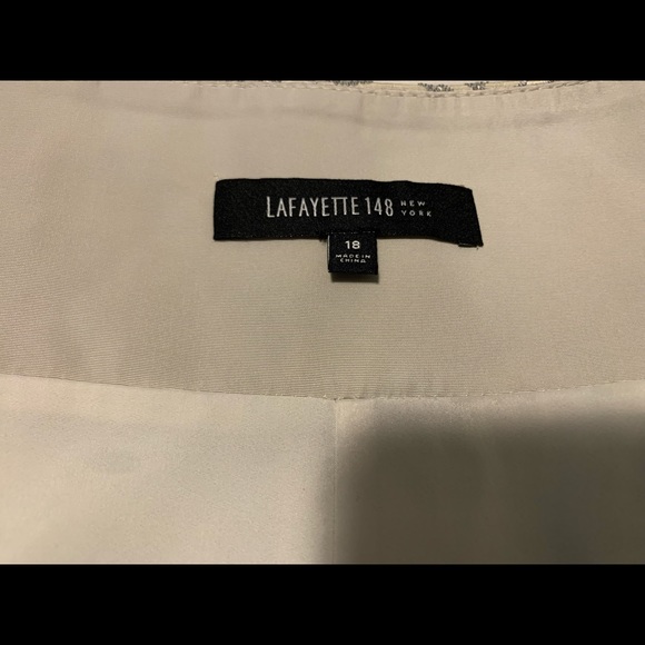 LAFEYETTE 148 Gold and Silver Jacquard Brocade Tulip Mini Skirt Plus Sz 18 - Picture 3 of 11